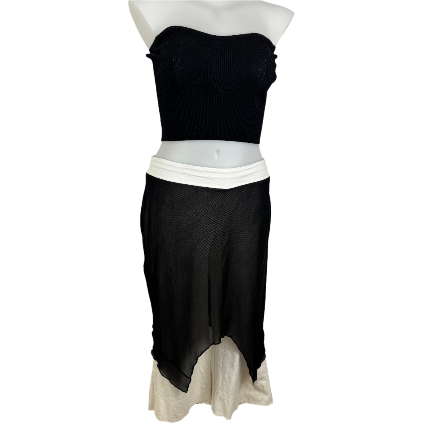 Taking Shape Linen Blend Capri with Mesh Overlay Size 16