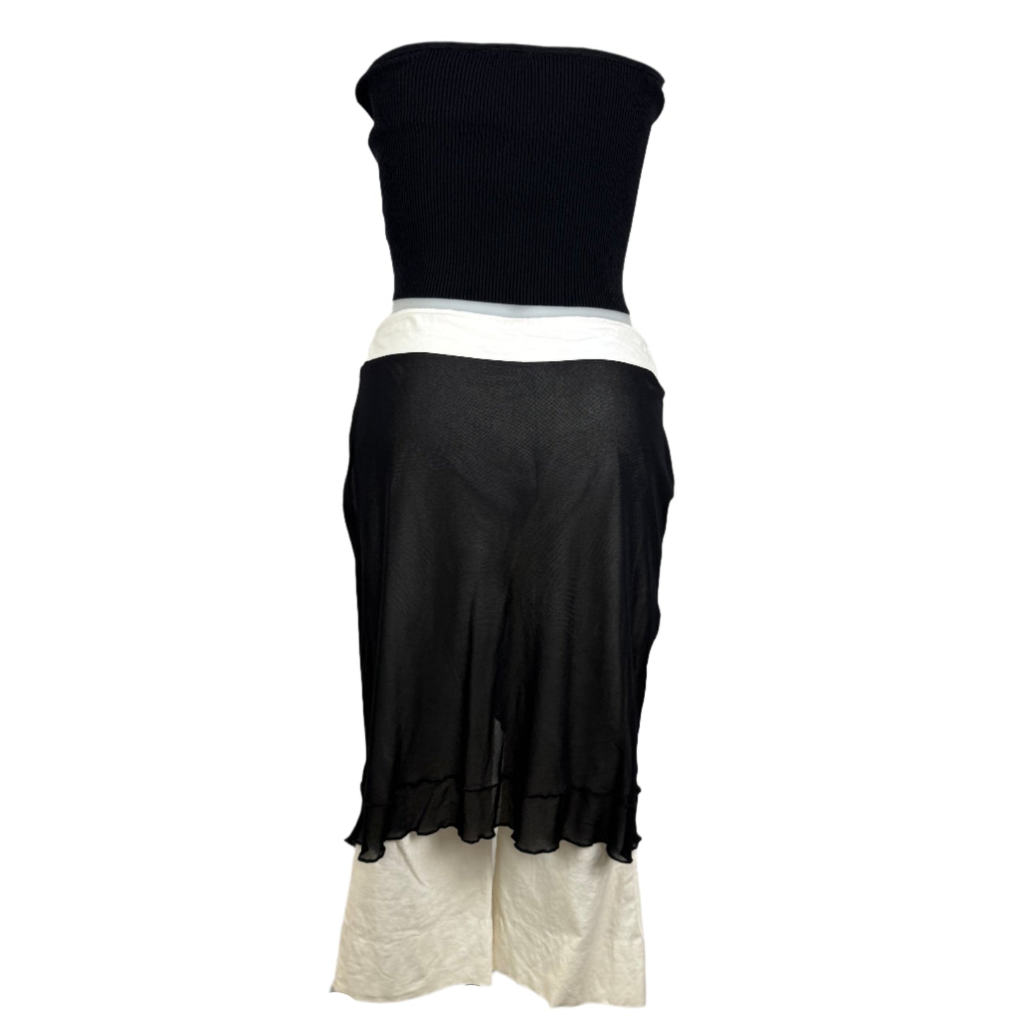 Taking Shape Linen Blend Capri with Mesh Overlay Size 16