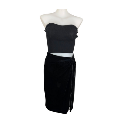 Next Black Velvet Twist Front Skirt Brand New Size 20