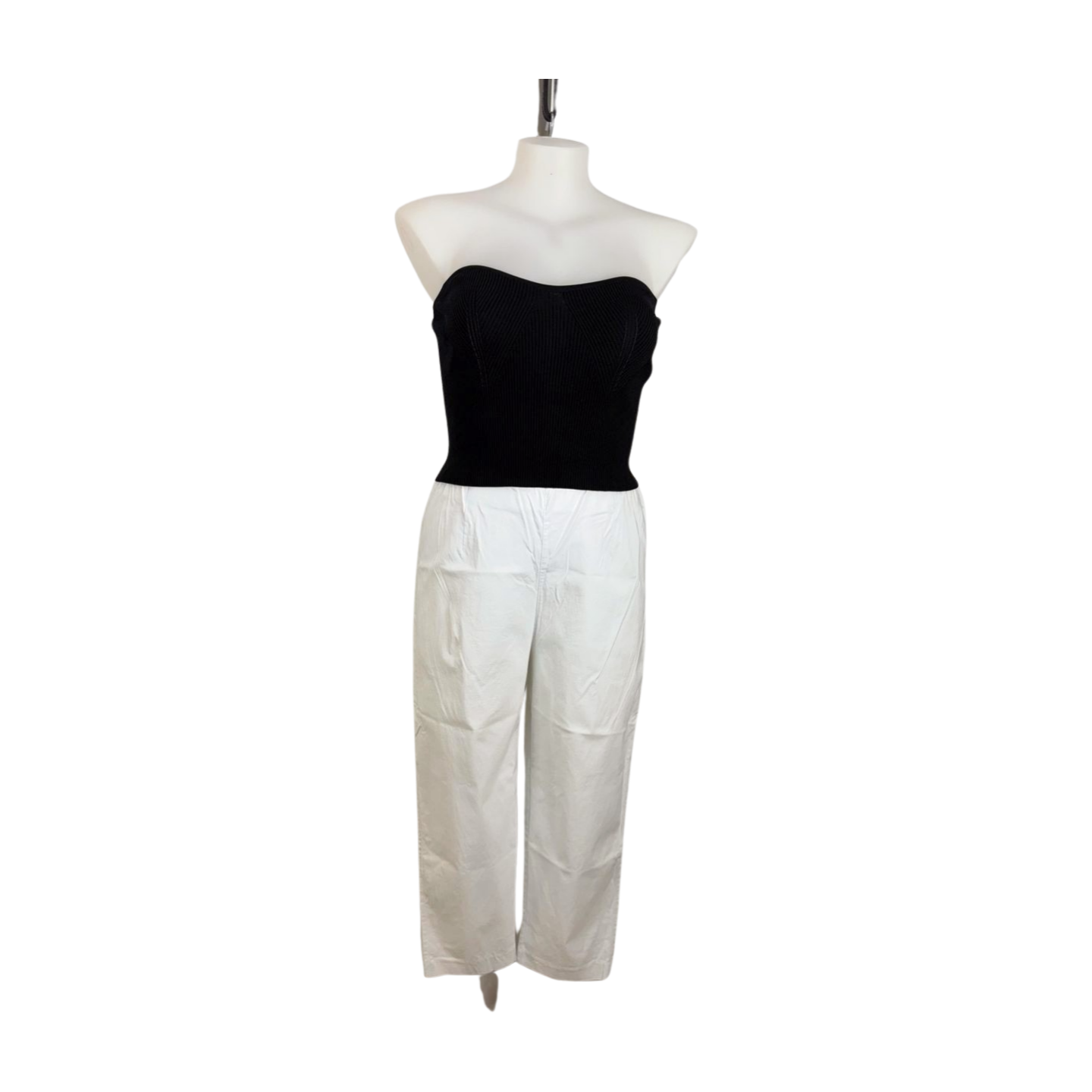 Black Pepper White Stretch Capri Pants Size 18