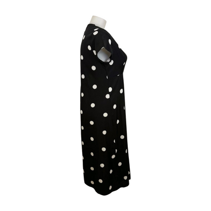 Zanzea Black White Polka Dot Dress Size 16