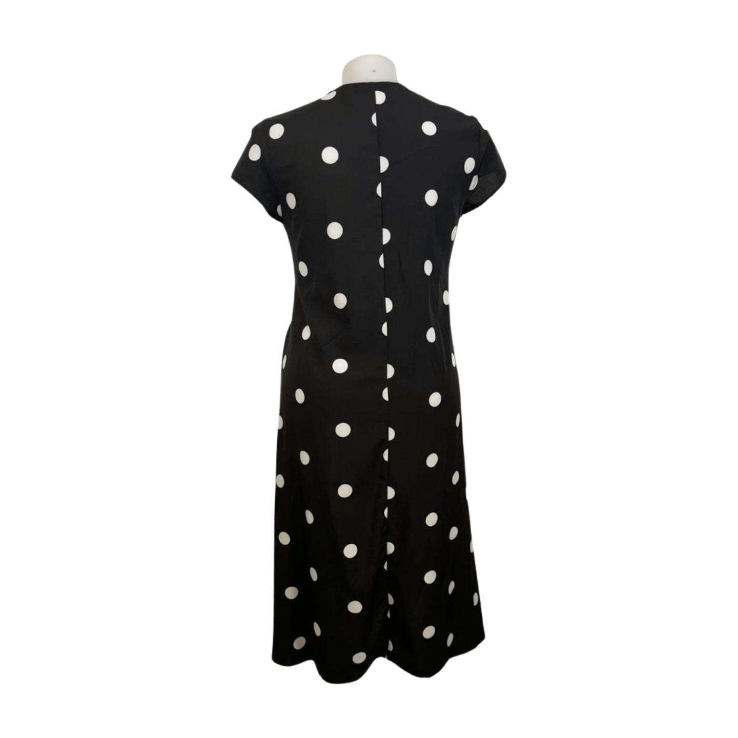 Zanzea Black White Polka Dot Dress Size 16