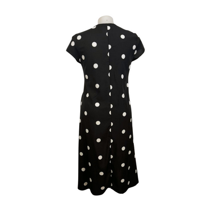 Zanzea Black White Polka Dot Dress Size 16