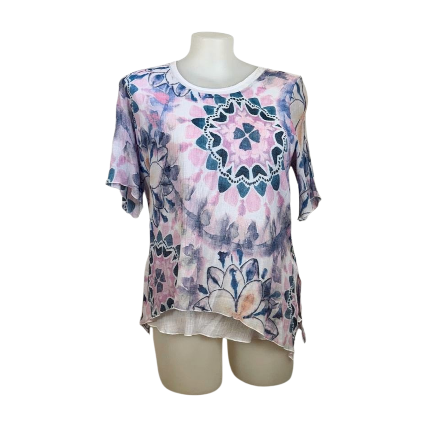 Virtuelle Crushed Print Layered Top Size 18
