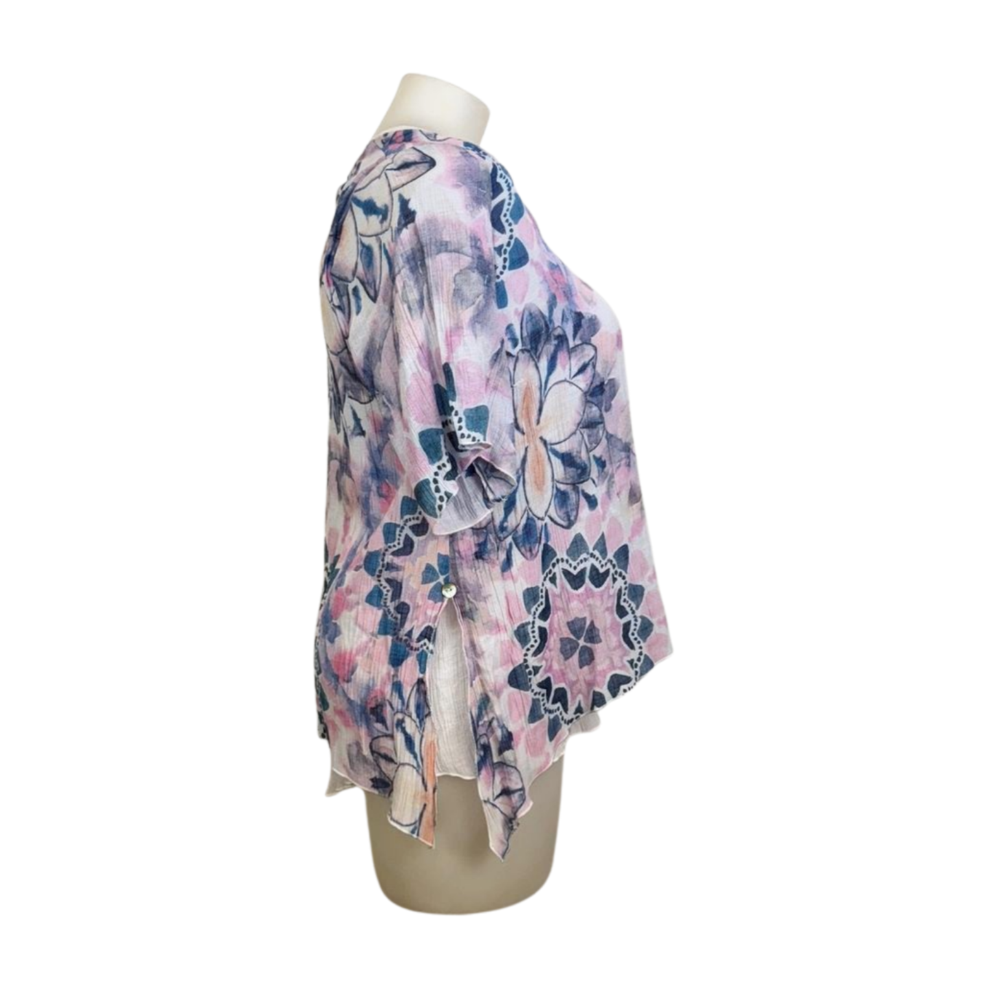 Virtuelle Crushed Print Layered Top Size 18