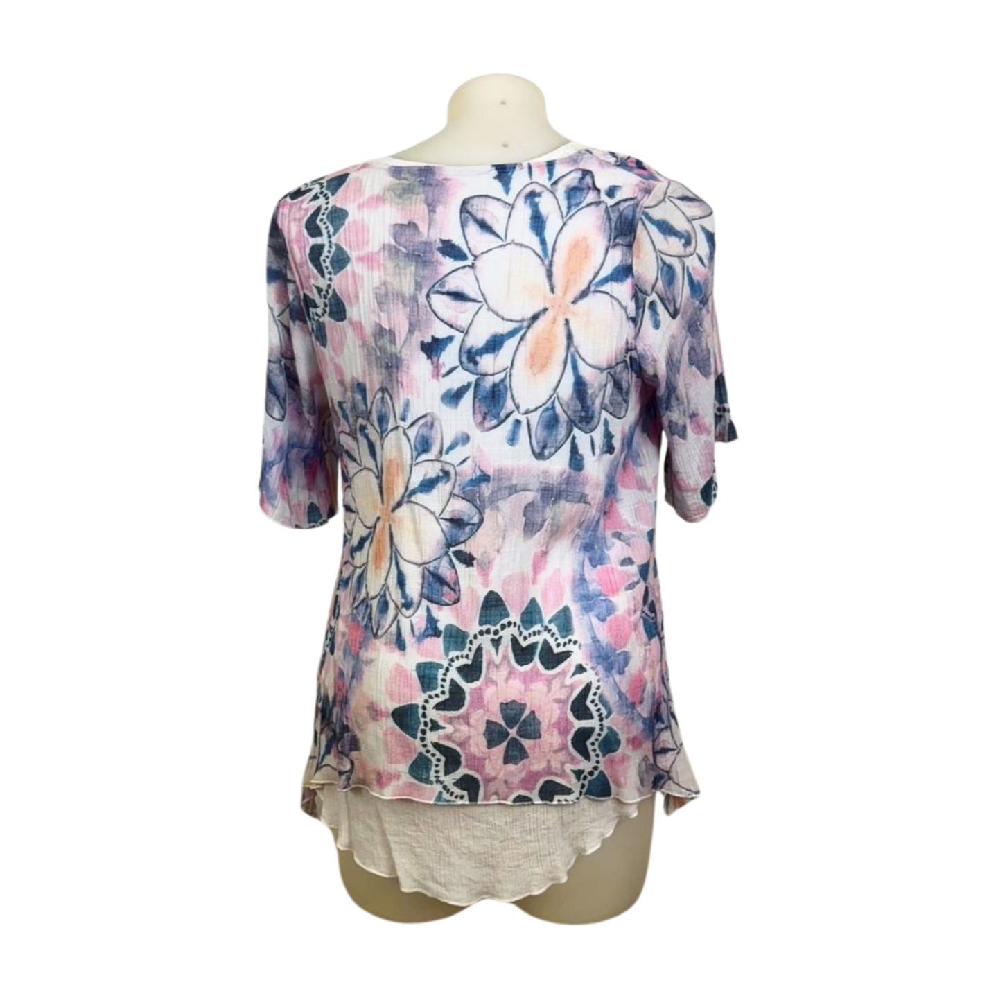 Virtuelle Crushed Print Layered Top Size 18