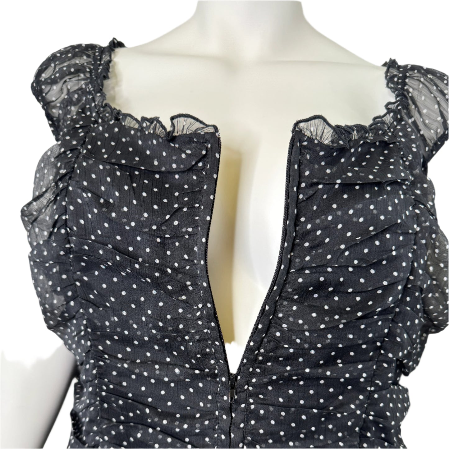 City Chic Polkadot Bustier Top - Size 22