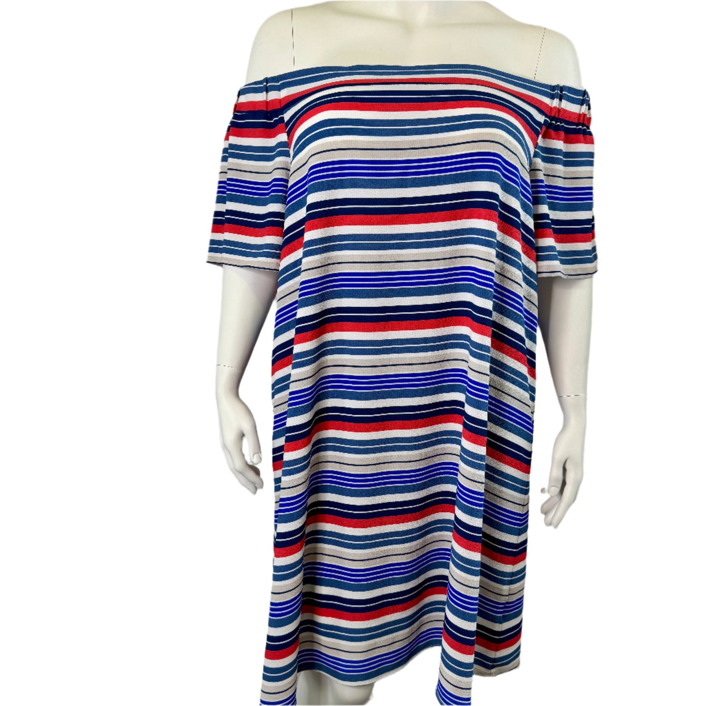 Crossroads Striped Shift Dress - Size 18
