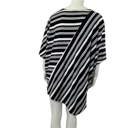 Autograph Striped Asymmetrical Batwing Tunic – Size 24