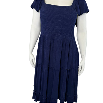 Autograph Navy Tiered Dress - Size 24