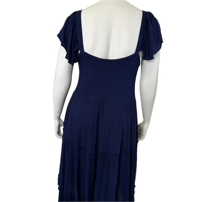 Autograph Navy Tiered Dress - Size 24