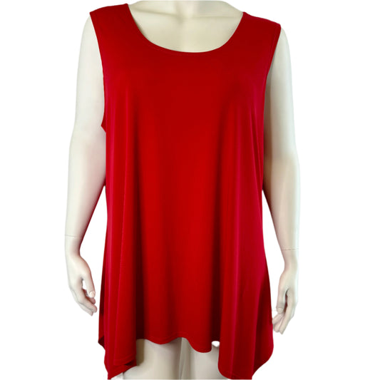Taking Shape Red Hanky Hem Tank – Size 22/XL