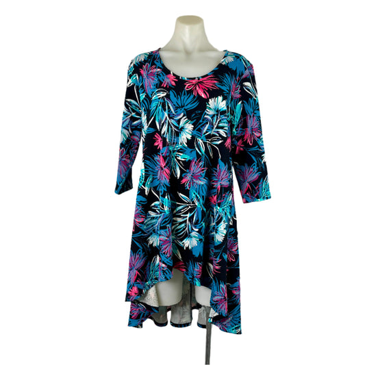 Taking Shape Floral Hi-Lo Stretch Top - Size 14