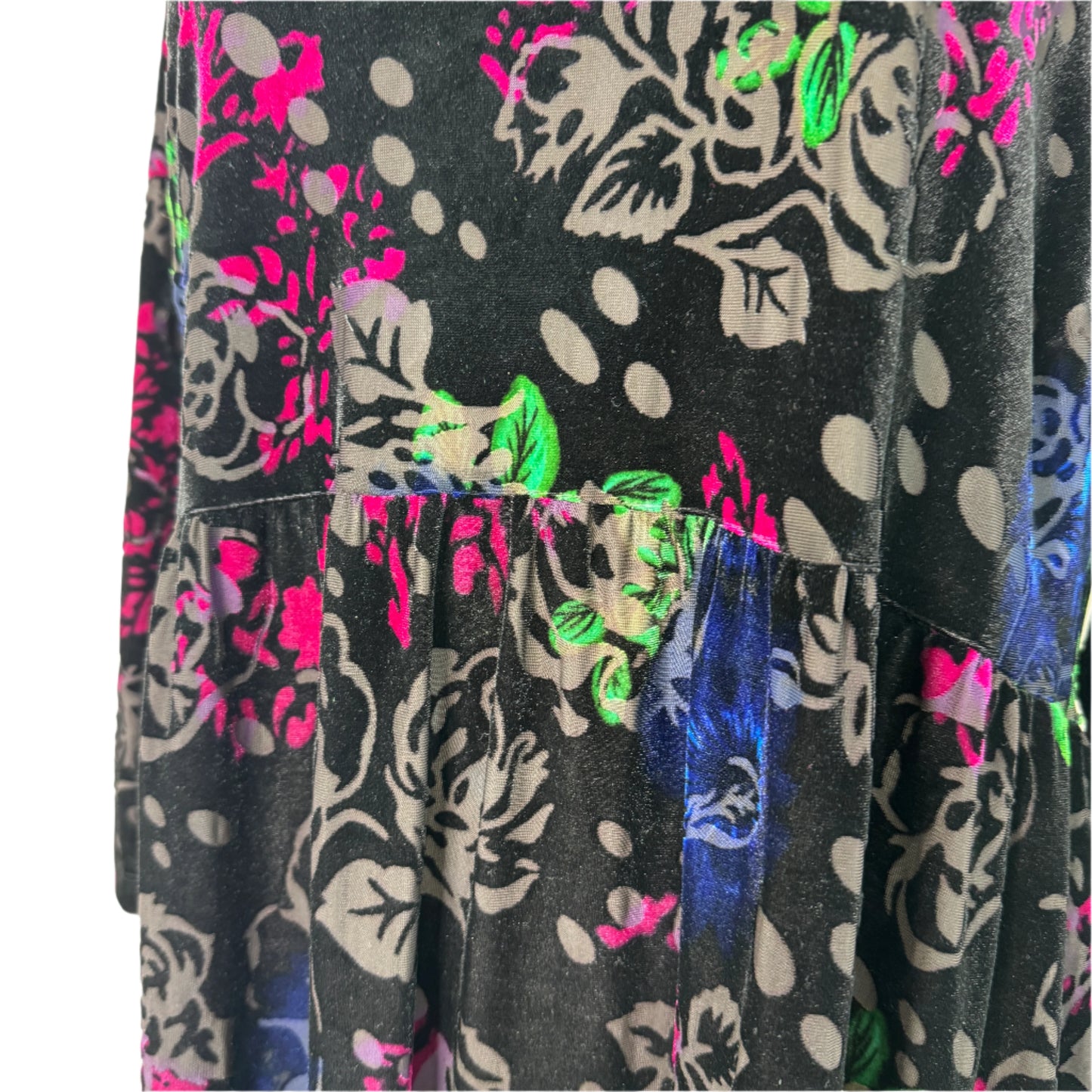 Taking Shape Velvet Pattern Tunic Dress - Size 14