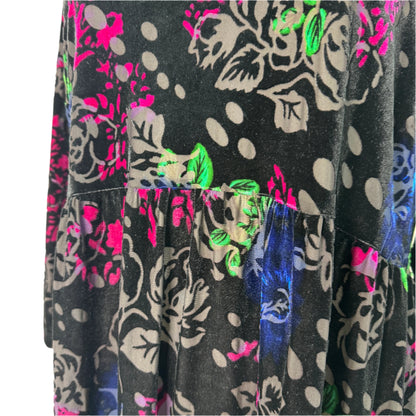 Taking Shape Velvet Pattern Tunic Dress - Size 14