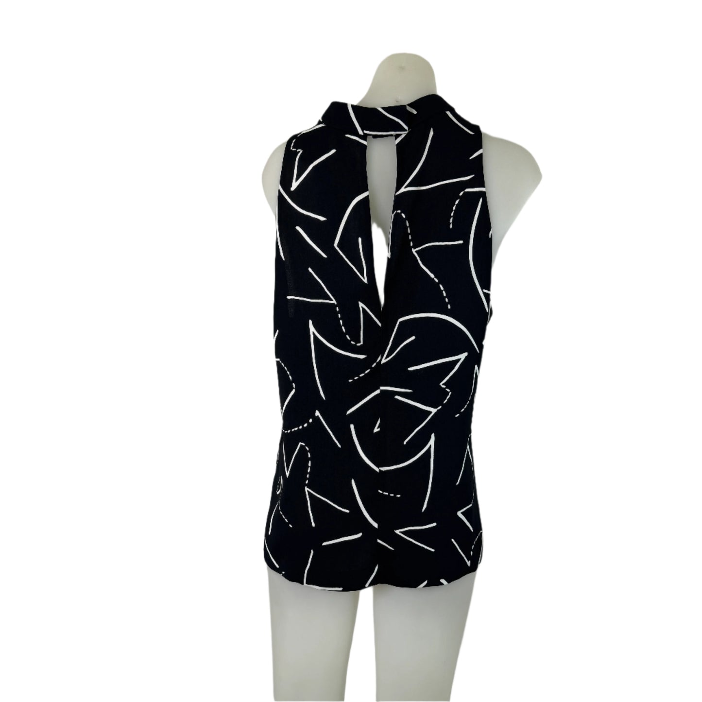 Veronika Maine Sleeveless Black Top - Size 14