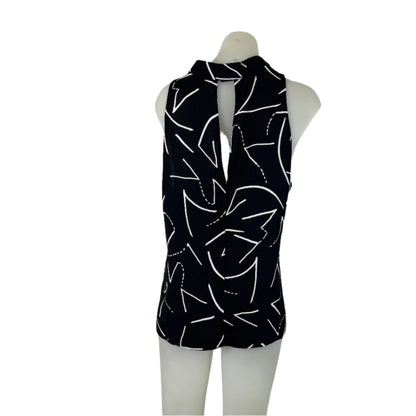 Veronika Maine Sleeveless Black Top - Size 14