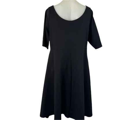 City Chic Black Stretch Ponti Dress with Pockets – Size 16
