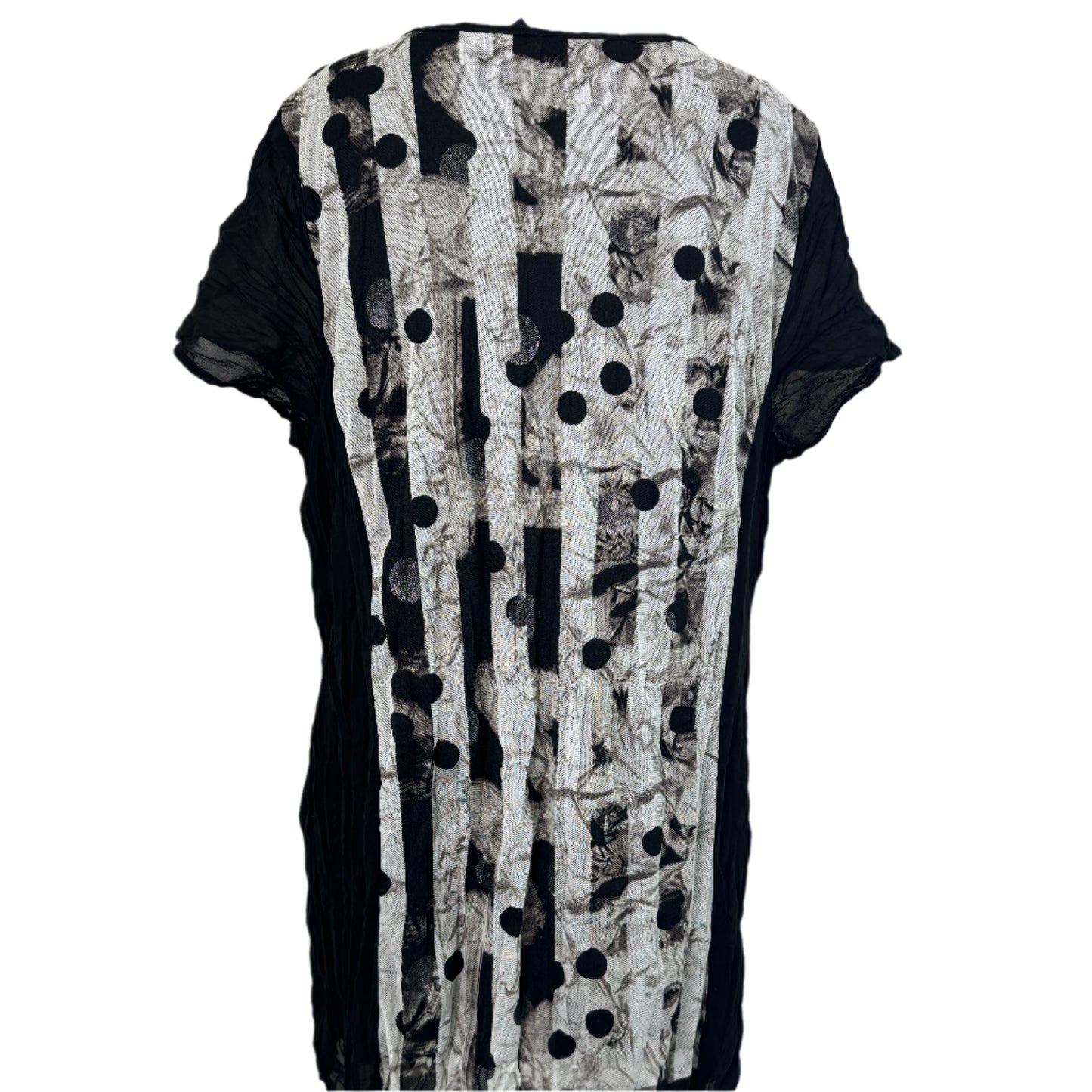 Taking Shape Black Hi-Lo Hem Crushed Layered Tunic – Size 16