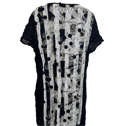 Taking Shape Black Hi-Lo Hem Crushed Layered Tunic – Size 16