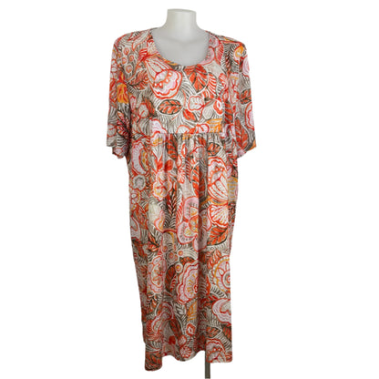 My Size Short Sleeve Printed Scoop Neck Dress Size 22