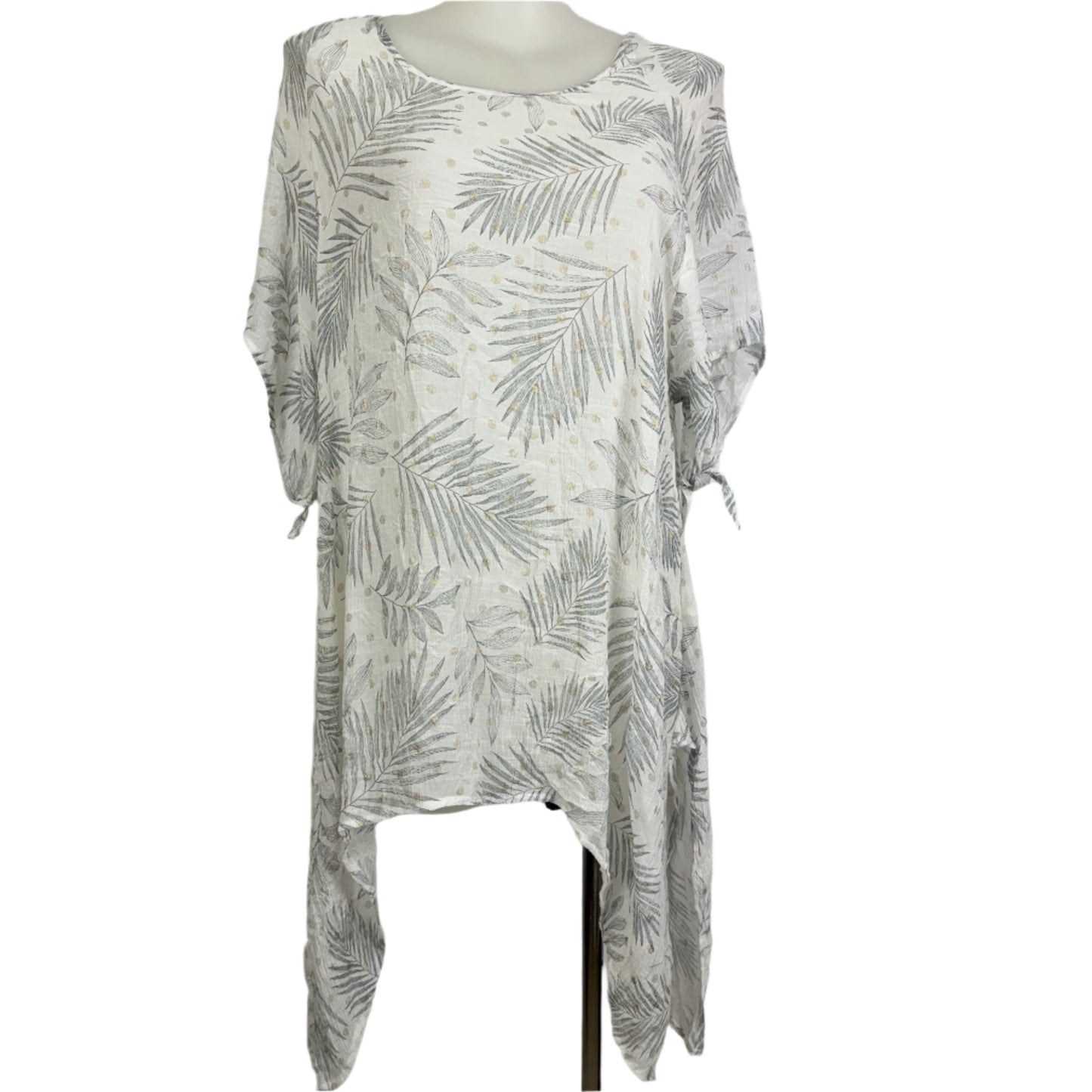 Queen of Everything Neutral Print Top Size 24
