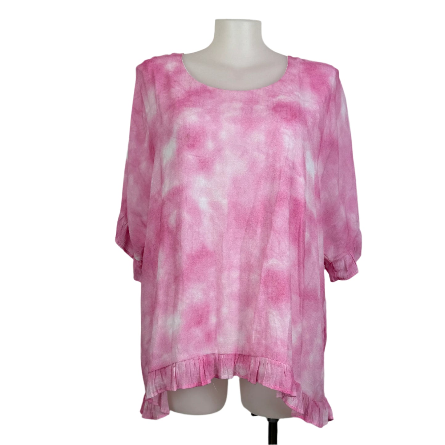 Virtuelle Pink Tie-Dye Top Size 24