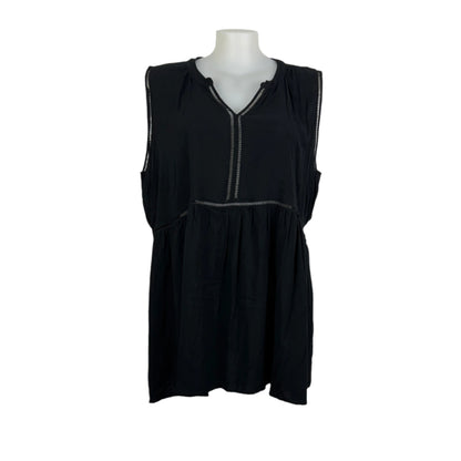 Autograph Black Sleeveless Top with Cut-Out Detail Size 26