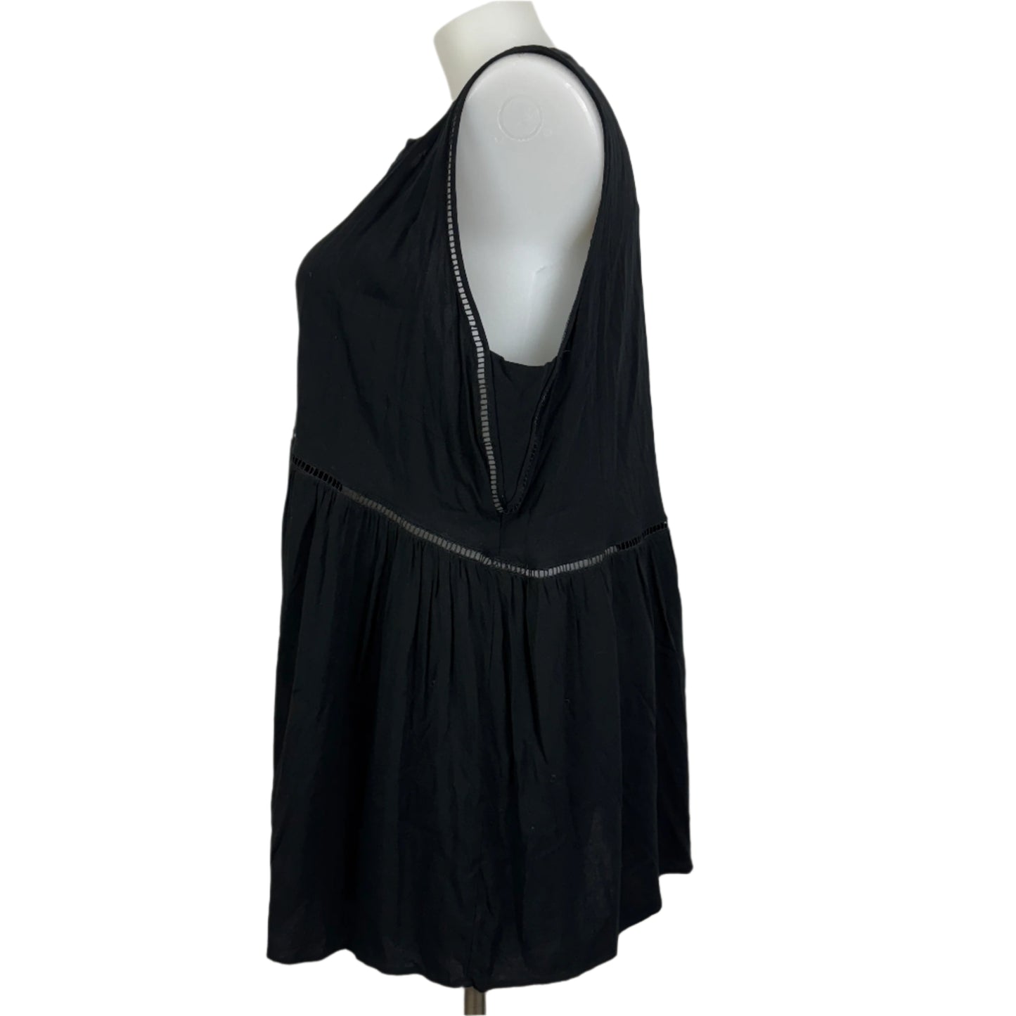 Autograph Black Sleeveless Top with Cut-Out Detail Size 26