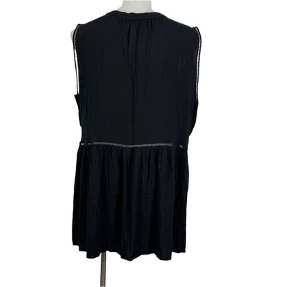 Autograph Black Sleeveless Top with Cut-Out Detail Size 26