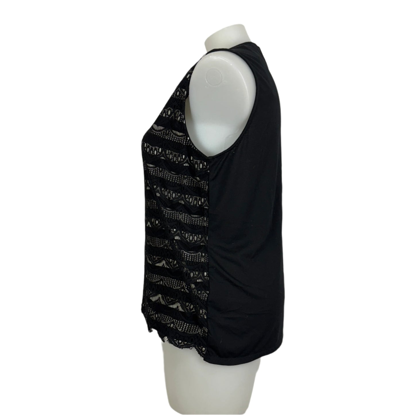 Millers Black Lace Overlay Sleeveless Top Size 18