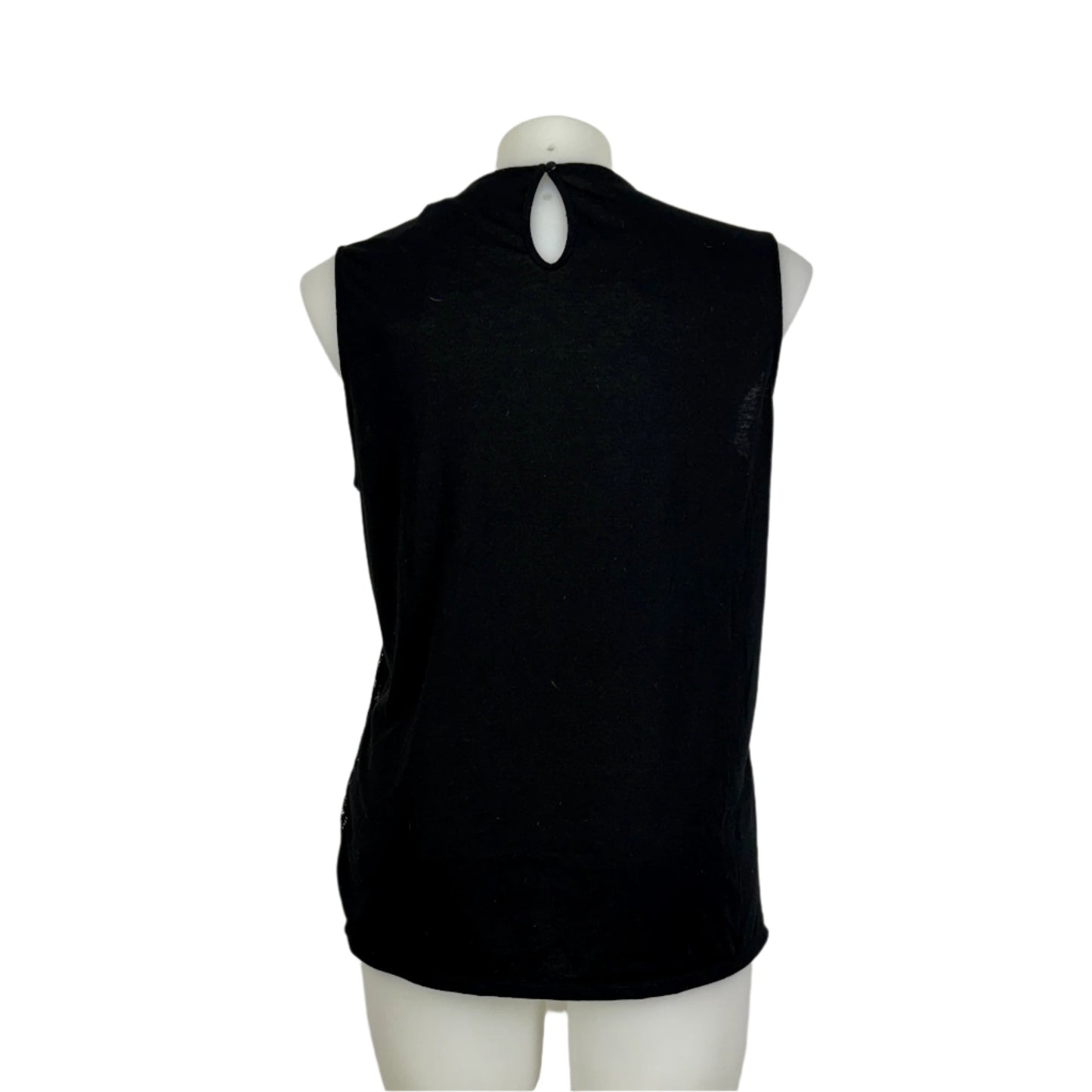 Millers Black Lace Overlay Sleeveless Top Size 18