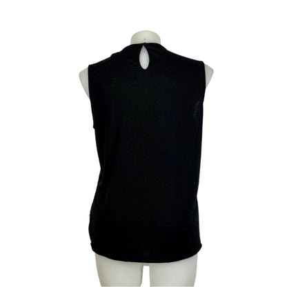 Millers Black Lace Overlay Sleeveless Top Size 18