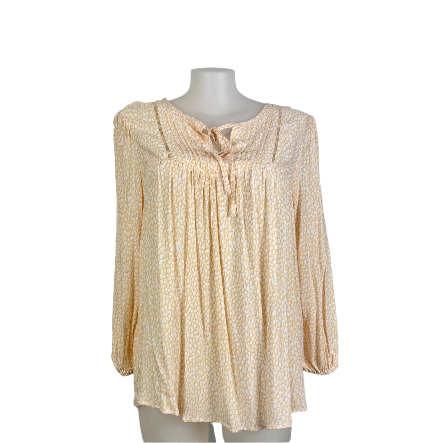 Autograph Elegant Print Pintuck Ladder Detail Top Size 18 Brand New