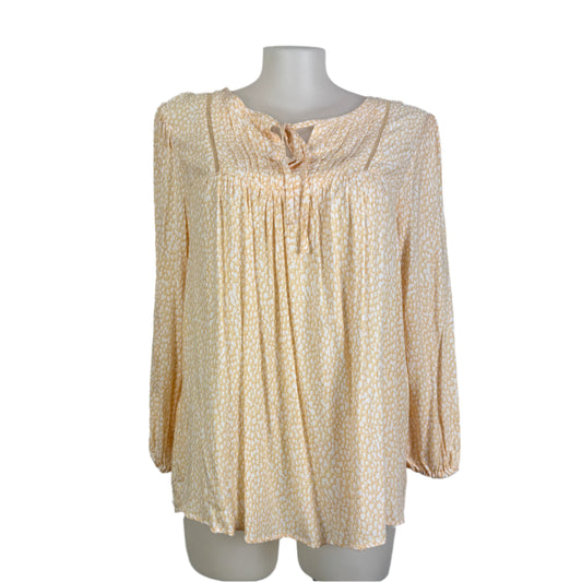 Autograph Elegant Print Pintuck Ladder Detail Top Size 18 Brand New