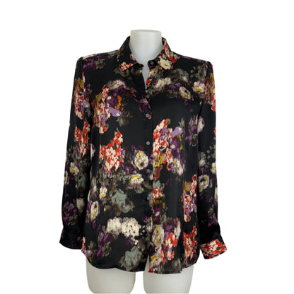Sportscraft Satin Blurred Floral Blouse Size 18