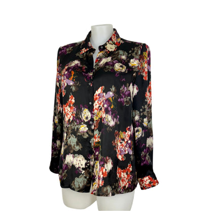 Sportscraft Satin Blurred Floral Blouse Size 18
