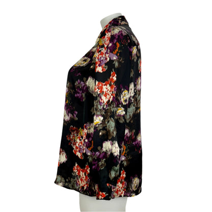 Sportscraft Satin Blurred Floral Blouse Size 18