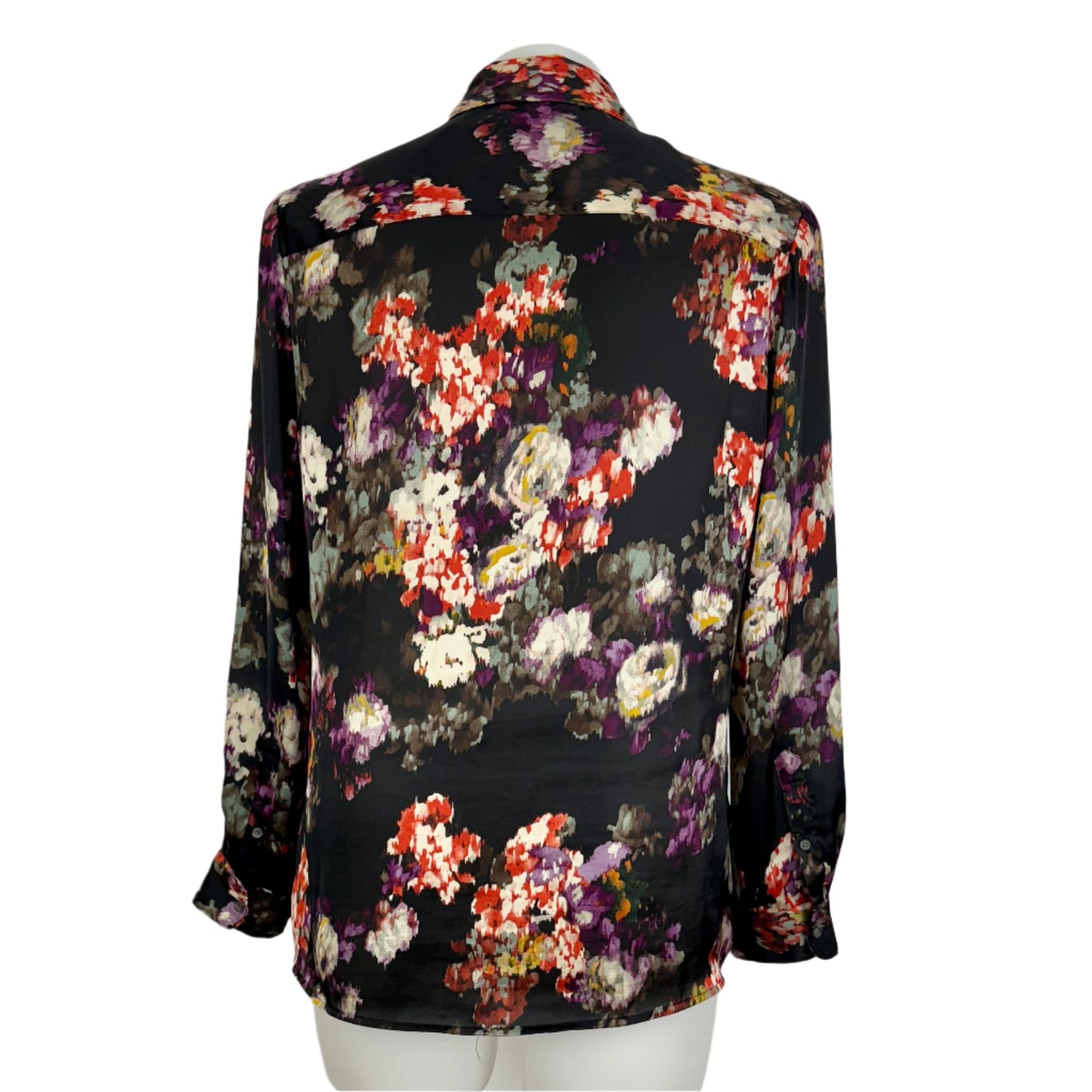 Sportscraft Satin Blurred Floral Blouse Size 18