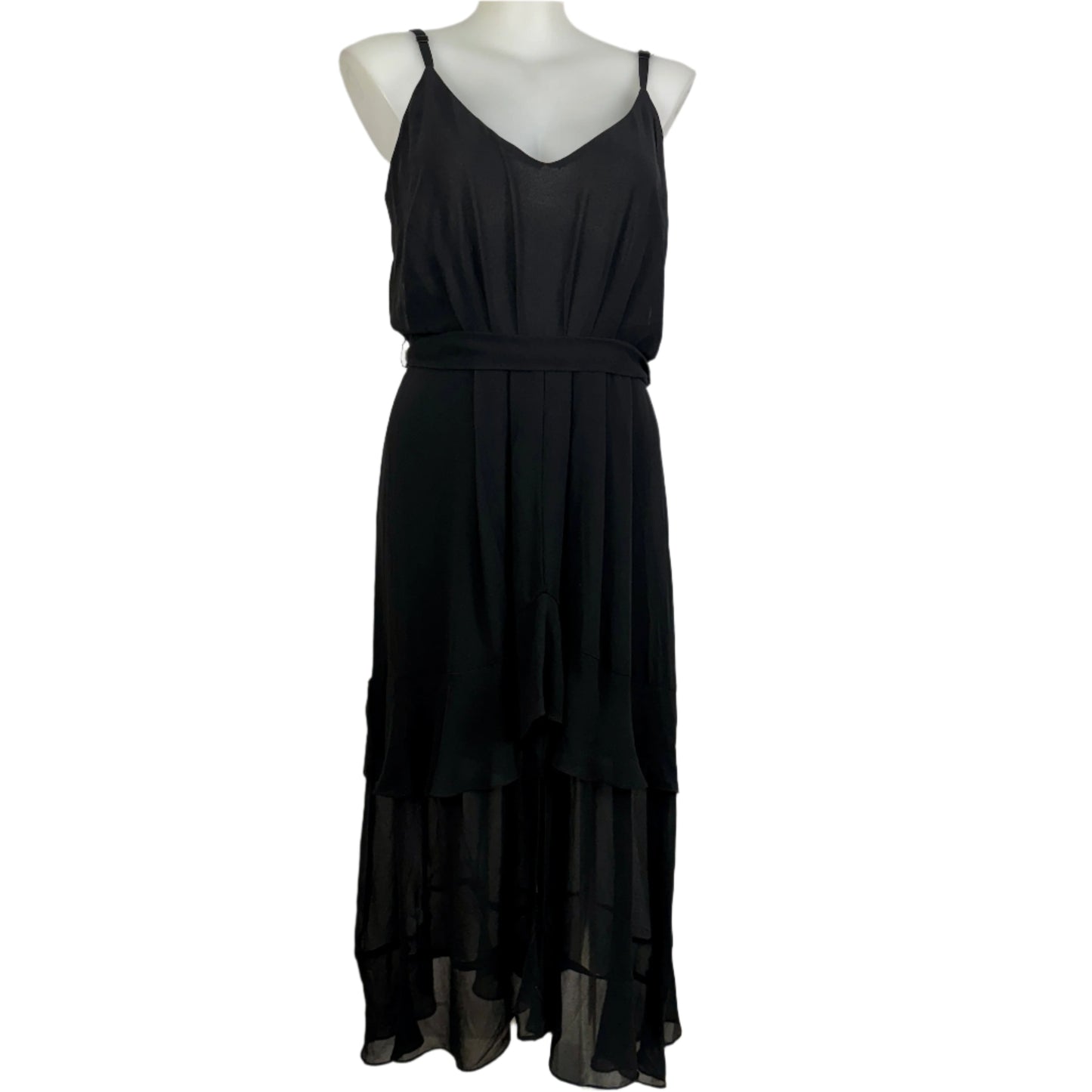 City Chic Black Tiered Maxi Dress Size 18