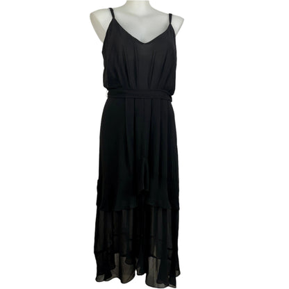 City Chic Black Tiered Maxi Dress Size 18