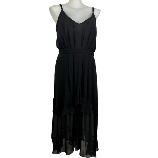 City Chic Black Tiered Maxi Dress Size 18