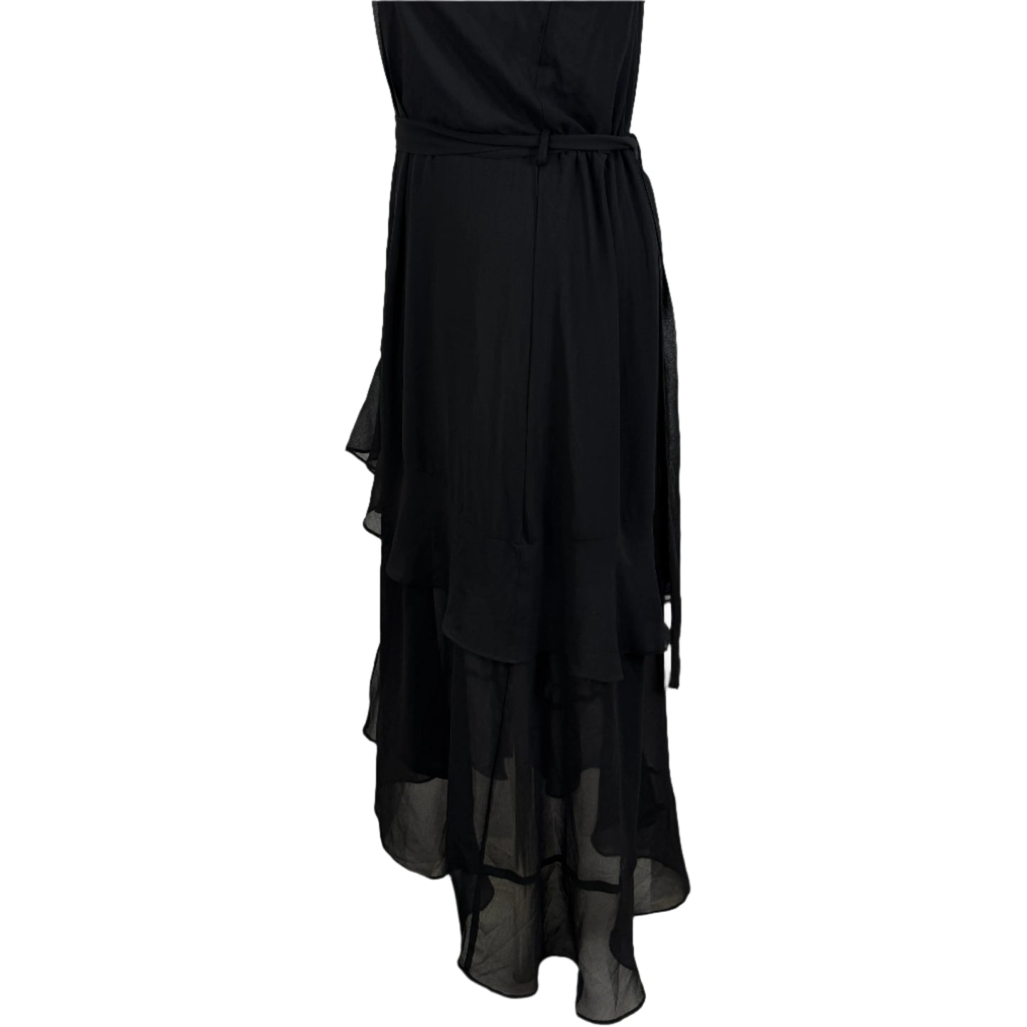 City Chic Black Tiered Maxi Dress Size 18