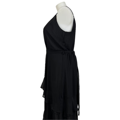 City Chic Black Tiered Maxi Dress Size 18