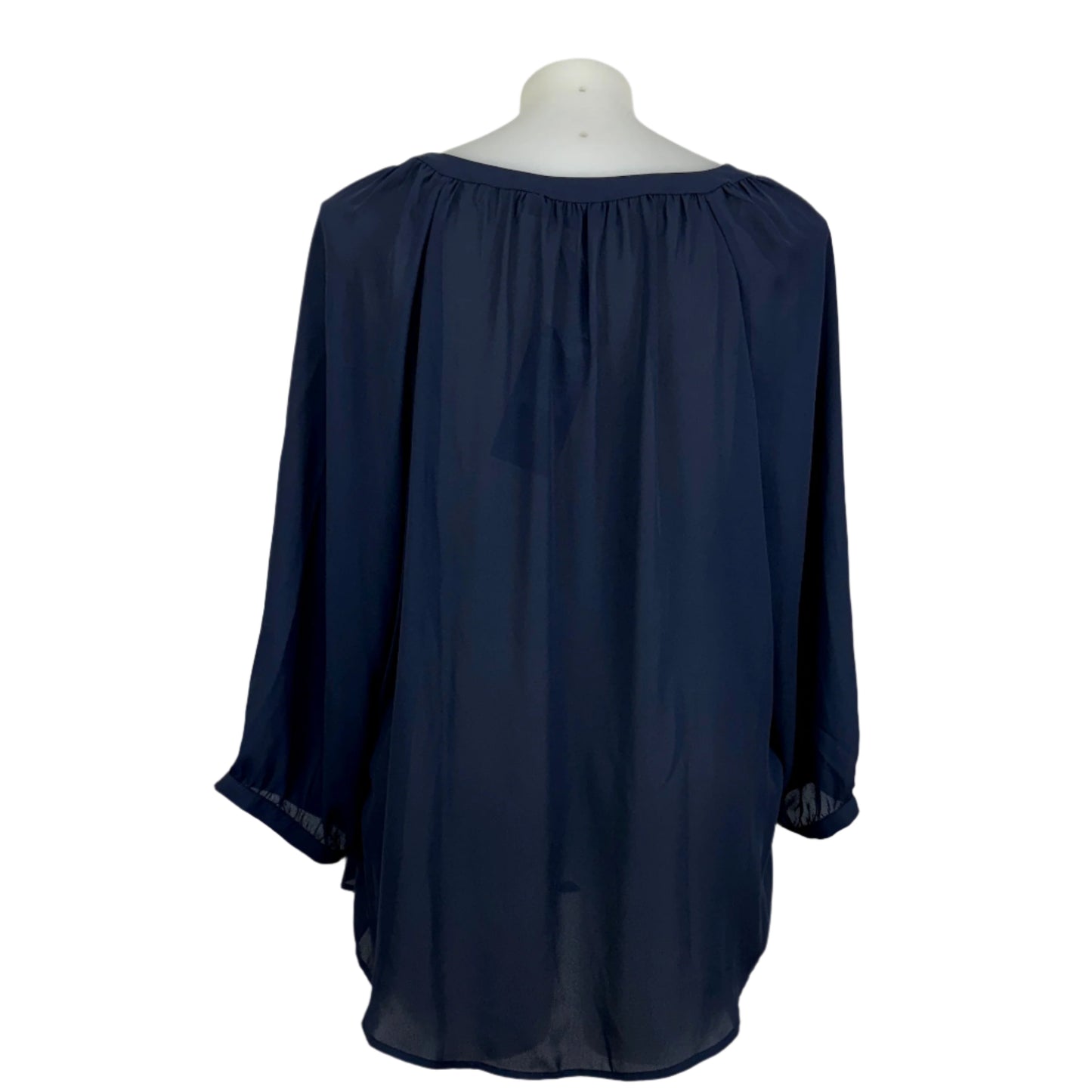 Deane Navy 7/8 Sleeve Blouse Size 26 Brand New