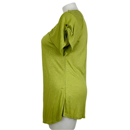 Autograph Soft Lime Gathered Neck Top Size 18 Brand New