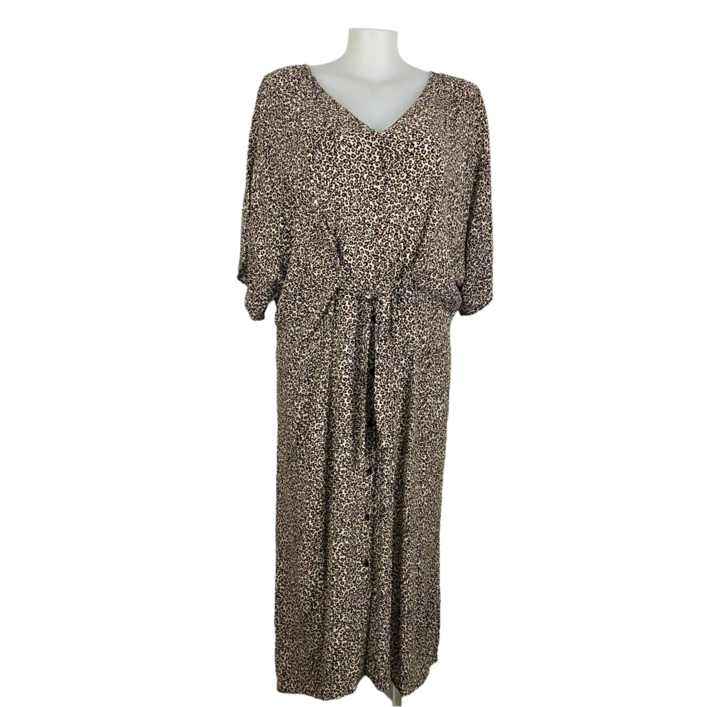 Autograph Animal Print Button-Through Dress Size 26