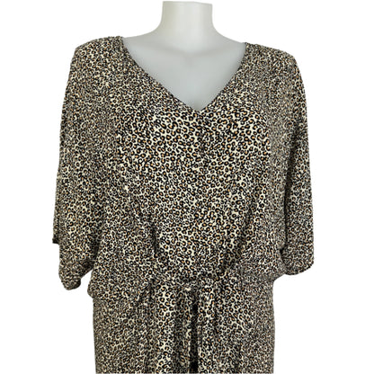 Autograph Animal Print Button-Through Dress Size 26