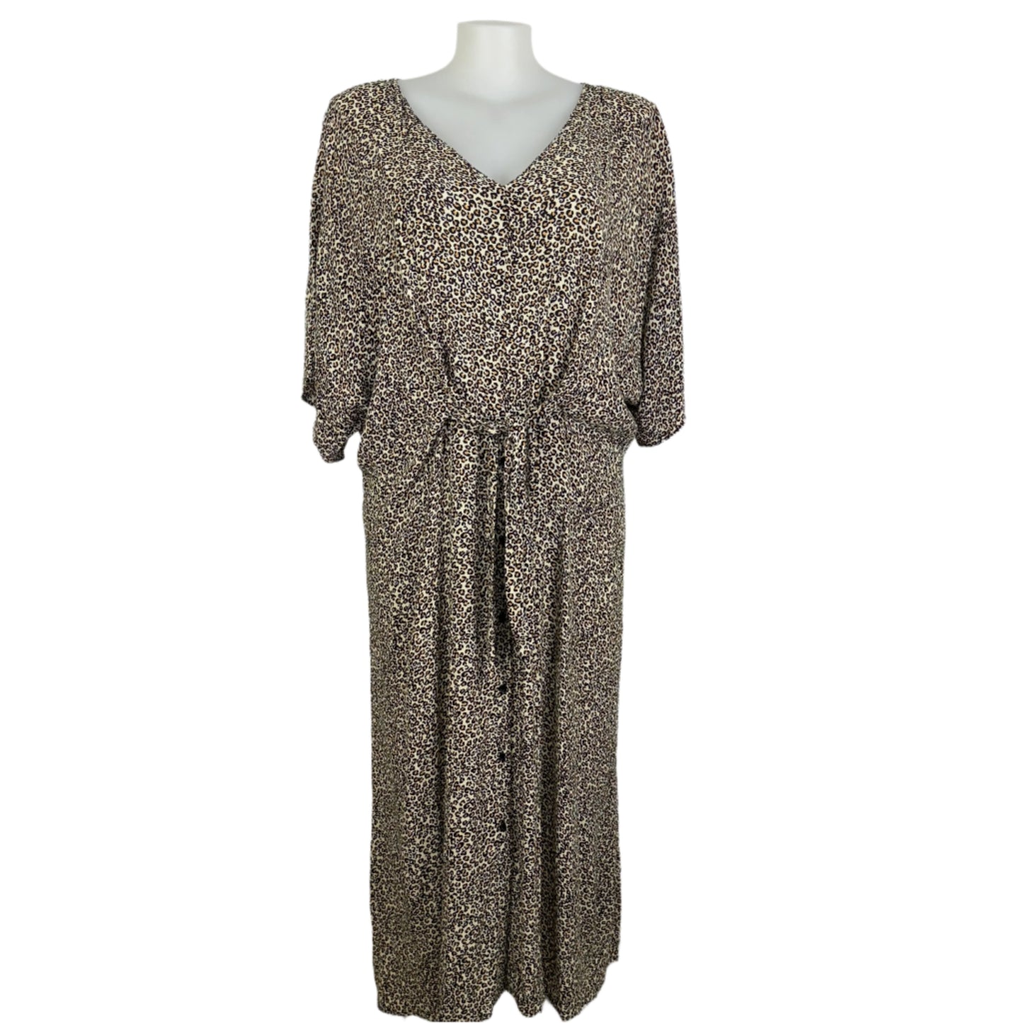 Autograph Animal Print Button-Through Dress Size 26
