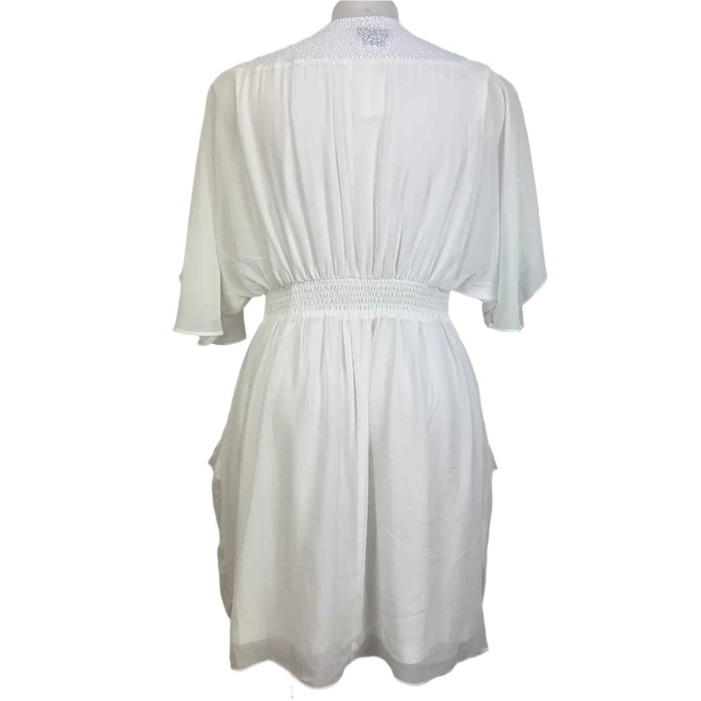 City Chic Ivory Cross-Over Draped Dress Size 18